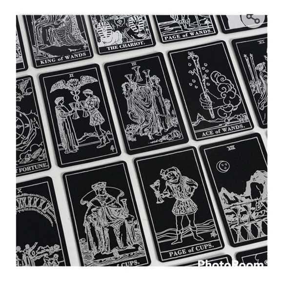 Seed of Life Tarot Cloth & Prophet Silver Foil Tarot Deck - Picture 8 of 10